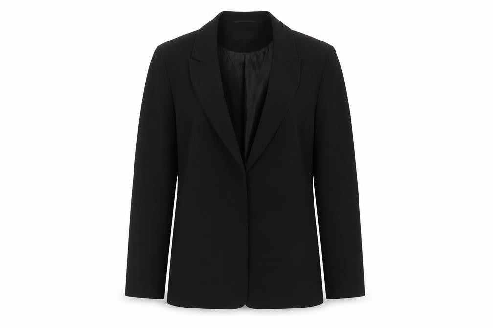 Front view of Miss Selfridge Women Black, size 10, Blazer Jacket Workwear