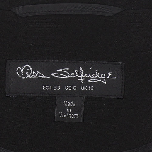 Miss Selfridge Women Black Size 10 Blazer Jacket Workwear