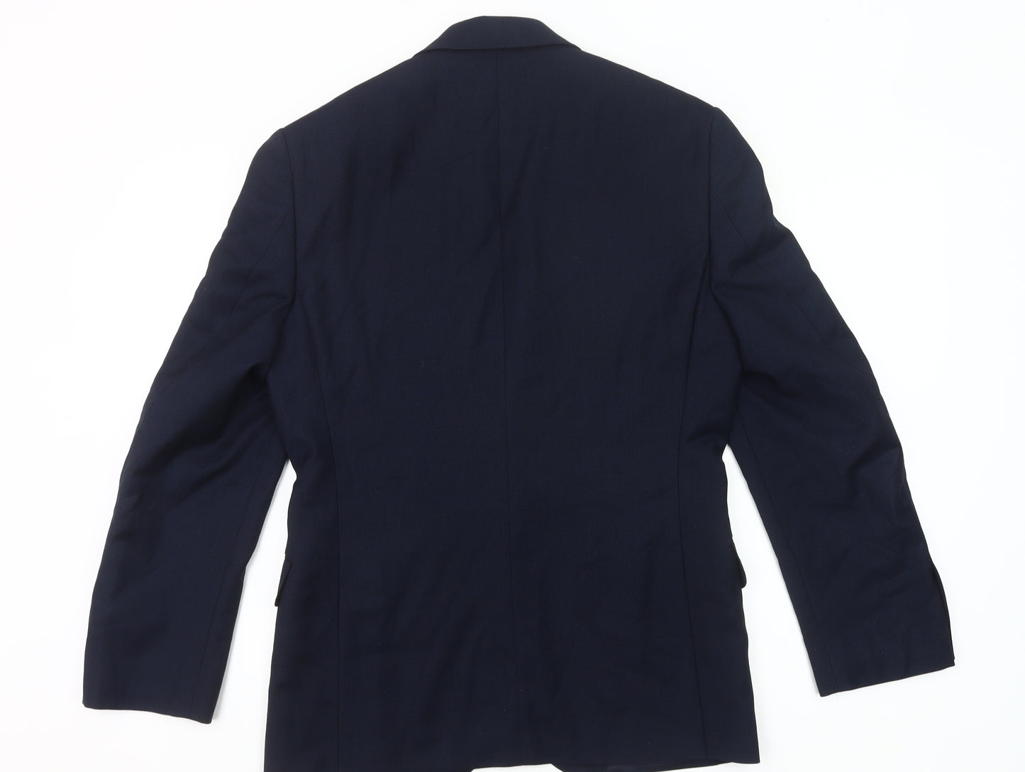 Moss 1851 Men's Blue Slim Fit Wool Suit Jacket 46 Short