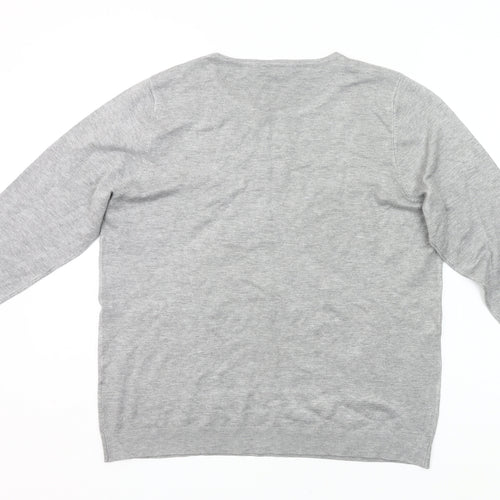 Bonmarché Women’s Grey Beaded Pullover Jumper Size 16-18