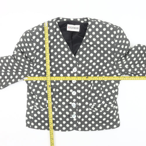 Windsmoor Women’s Black Polka Dot Size 12 Single-Breasted Jacket
