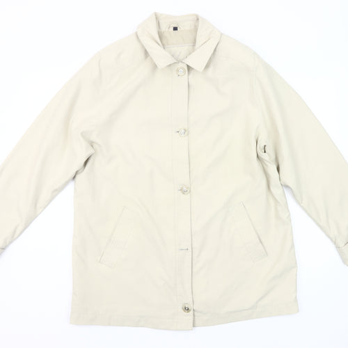 Nuage Women’s Beige Mid-Length Rain Coat Size 12 Polyester