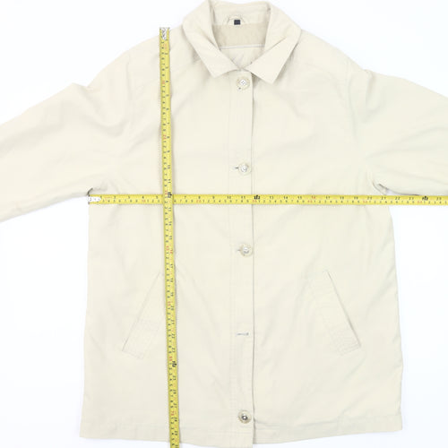 Nuage Women’s Beige Mid-Length Rain Coat Size 12 Polyester