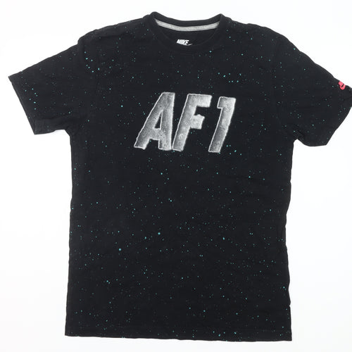Nike Men's Black Large AF1 Graphic Print Regular Fit T-Shirt
