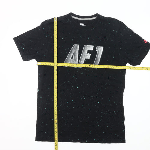 Nike Men's Black Large AF1 Graphic Print Regular Fit T-Shirt