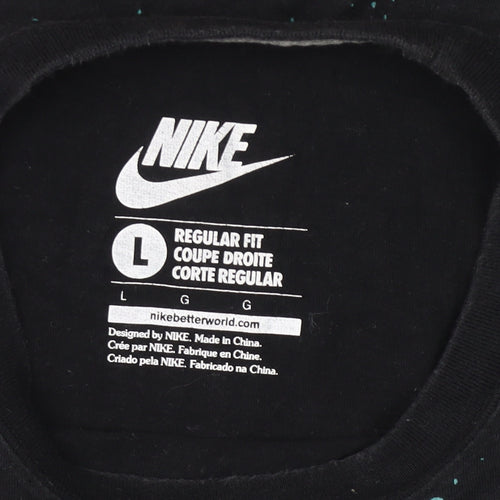 Nike Men's Black Large AF1 Graphic Print Regular Fit T-Shirt
