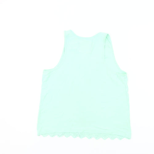 Superdry Women’s Green Cotton Tank Top Medium Sleeveless