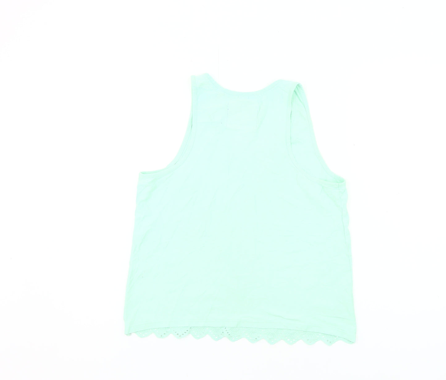 Superdry Women’s Green Cotton Tank Top Medium Sleeveless