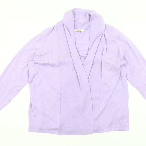 Marks and Spencer Womens Purple Size 16 Cardigan Knit Long Sleeve