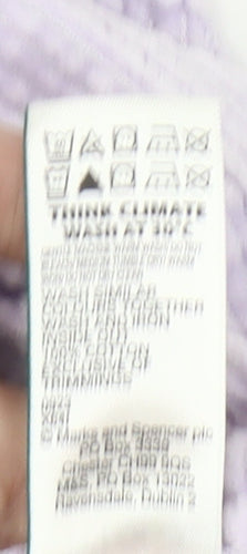 Marks and Spencer Girls Purple Corduroy Pinafore Dress 8-9 Yrs Sleeveless