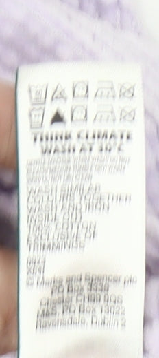 Marks and Spencer Girls Purple Corduroy Pinafore Dress 8-9 Yrs Sleeveless