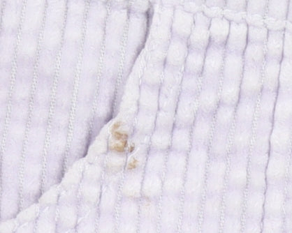 Marks and Spencer Girls Purple Corduroy Pinafore Dress 8-9 Yrs Sleeveless