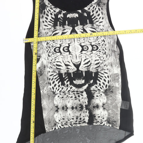 Firetrap Women’s Black Animal Print Sleeveless Tank Top Size S