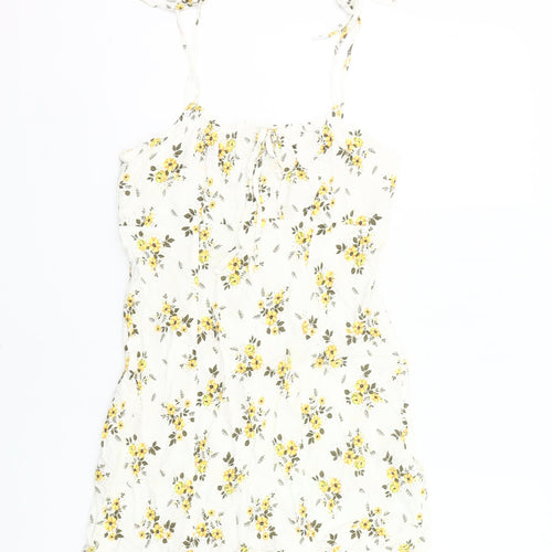 Urban Outfitters Women’s White Floral Slip Dress M Viscose Summer