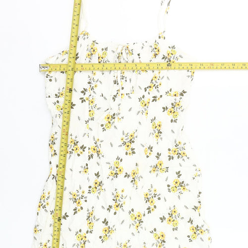 Urban Outfitters Women’s White Floral Slip Dress M Viscose Summer