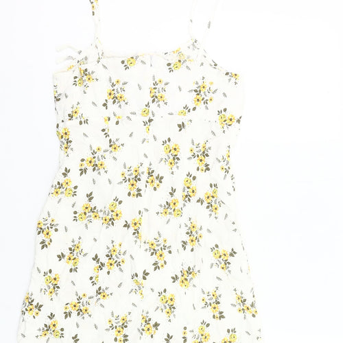 Urban Outfitters Women’s White Floral Slip Dress M Viscose Summer