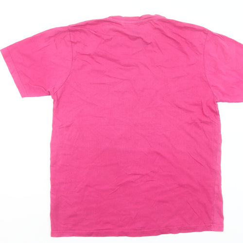 Urban Spirit Men’s Pink Surf Graphic T-Shirt L Regular Fit