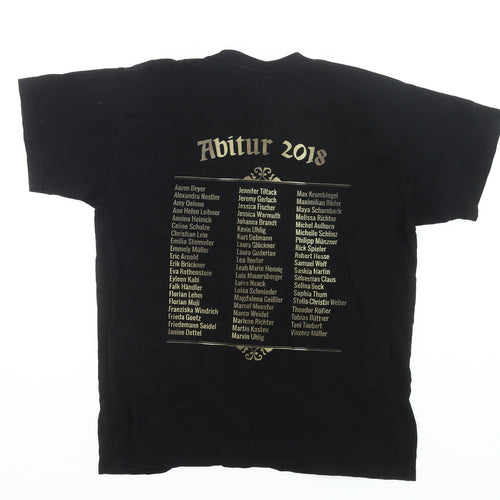 B&C Collection Men’s Black Graphic Abitur 2018 Funny School T-Shirt M