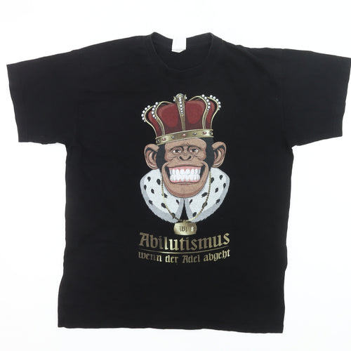 B&C Collection Men’s Black Graphic Abitur 2018 Funny School T-Shirt M