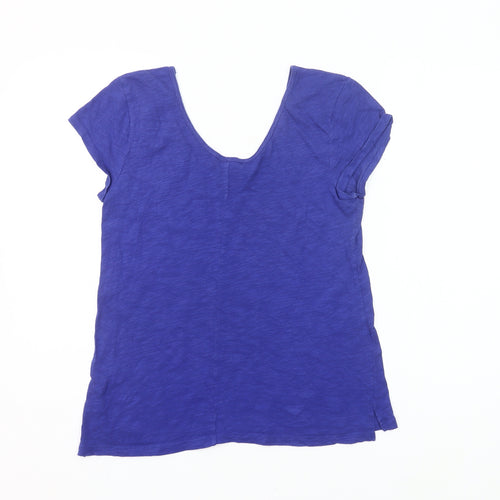 Gap Women’s Blue Cotton Short Sleeve Scoop Neck T-Shirt Size M