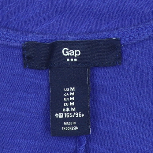 Gap Women’s Blue Cotton Short Sleeve Scoop Neck T-Shirt Size M