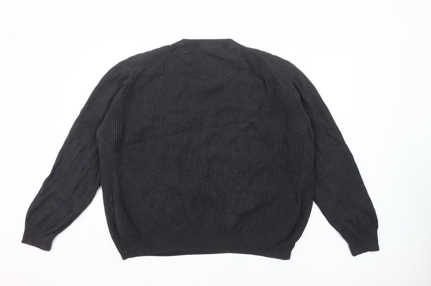 Redfield Mens Grey 2XL Cotton Crew Neck Pullover Jumper