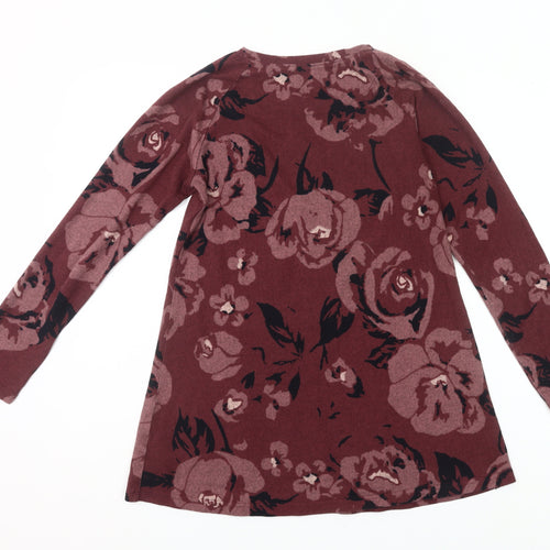 Marks and Spencer Women’s Pink Floral Tunic Blouse UK 10 Long Sleeve