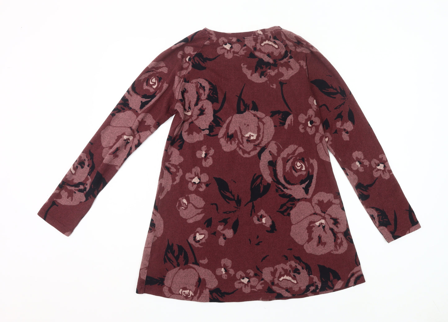 Marks and Spencer Women’s Pink Floral Tunic Blouse UK 10 Long Sleeve