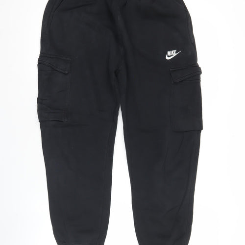 Nike Men’s Black Joggers S Fleece Gym Training Tapered Trousers