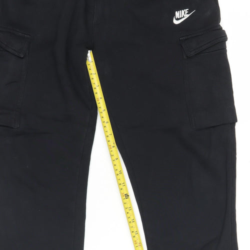 Nike Men’s Black Joggers S Fleece Gym Training Tapered Trousers
