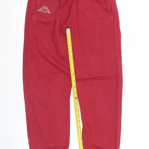 Kappa Mens Red Jogger Sweatpants Medium Cotton Blend Tapered
