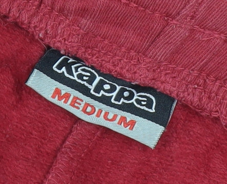 Kappa Mens Red Jogger Sweatpants Medium Cotton Blend Tapered