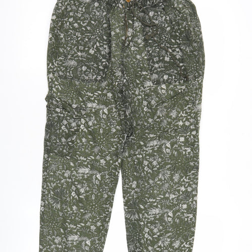 Hei Hei Womens Green Floral Chino Trousers Size 8 Regular