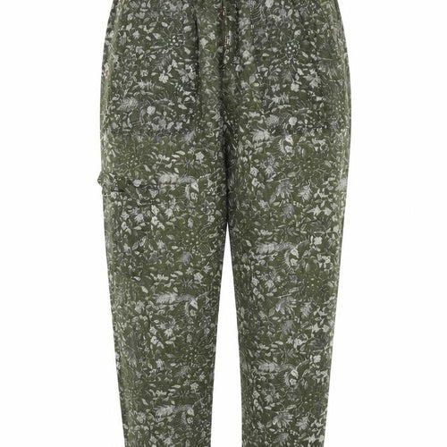 Hei Hei Womens Green Floral Chino Trousers Size 8 Regular