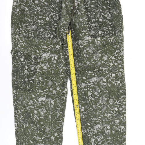 Hei Hei Womens Green Floral Chino Trousers Size 8 Regular