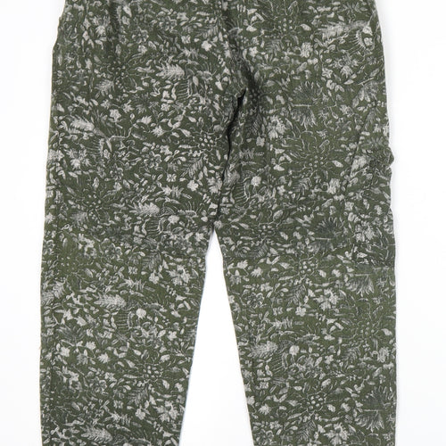 Hei Hei Womens Green Floral Chino Trousers Size 8 Regular
