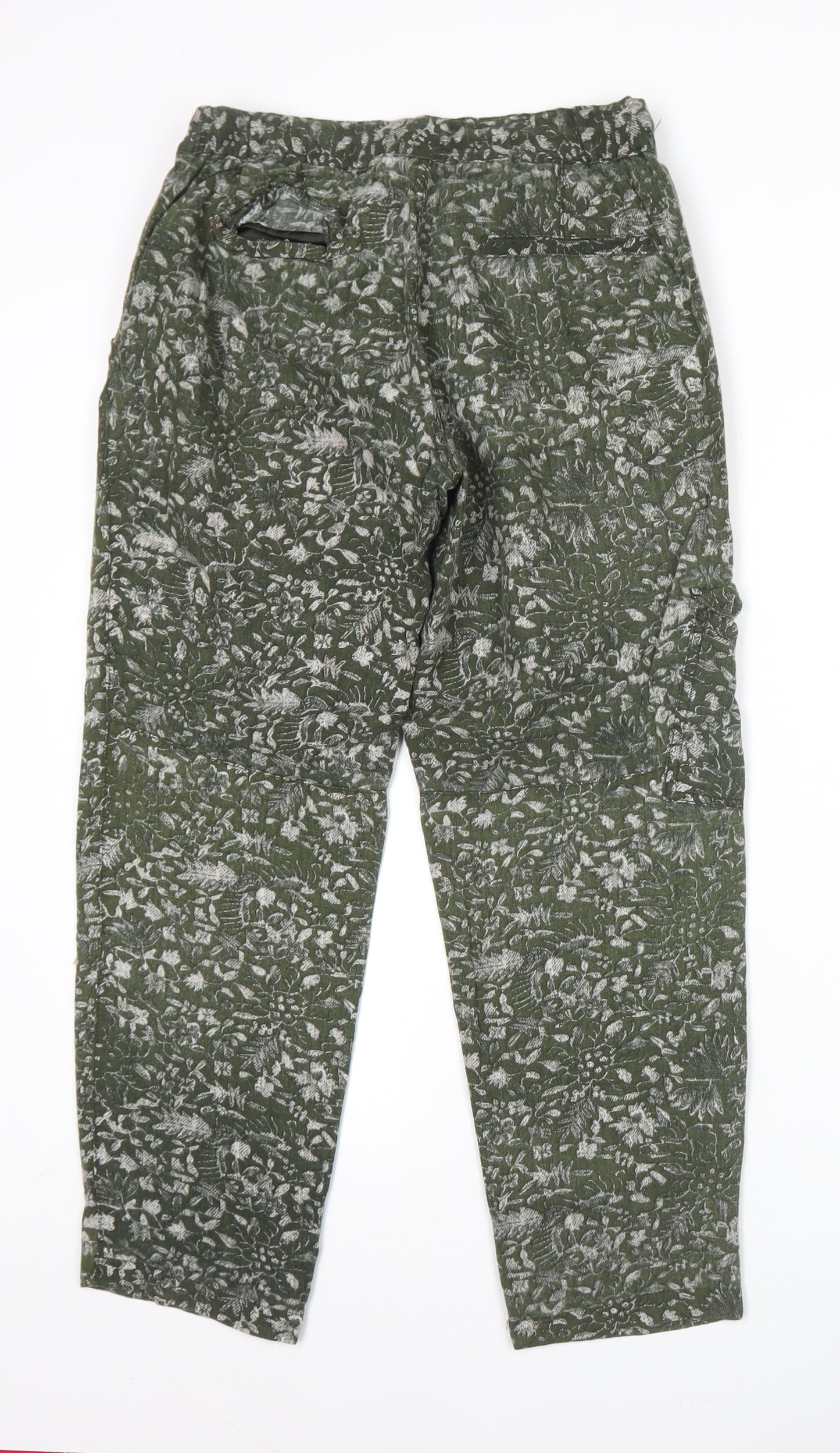 Hei Hei Womens Green Floral Chino Trousers Size 8 Regular