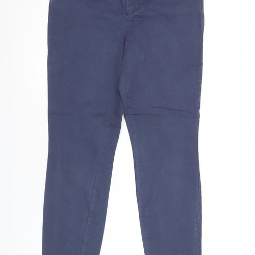 GAP Womens Blue Skinny Ankle Khaki Trousers Size 10 Slim Fit Cotton