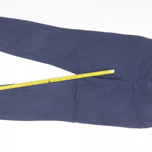 GAP Womens Blue Skinny Ankle Khaki Trousers Size 10 Slim Fit Cotton