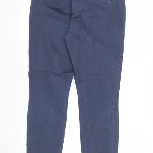 GAP Womens Blue Skinny Ankle Khaki Trousers Size 10 Slim Fit Cotton