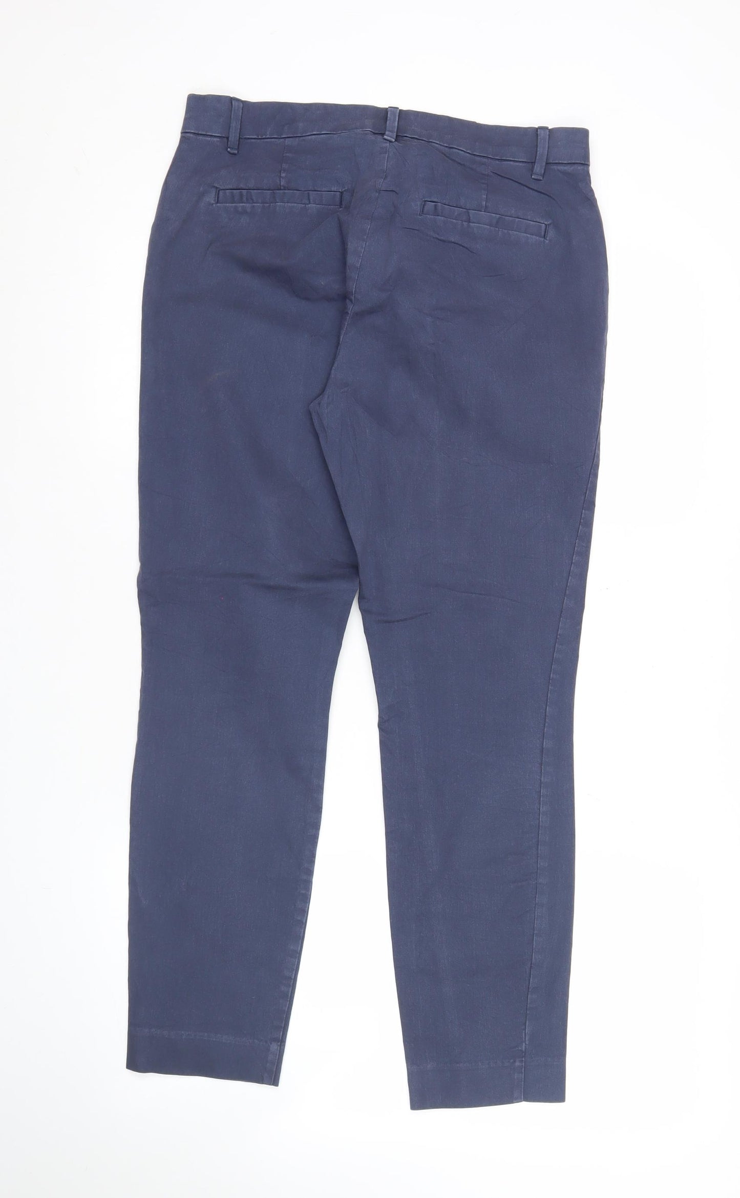 GAP Womens Blue Skinny Ankle Khaki Trousers Size 10 Slim Fit Cotton