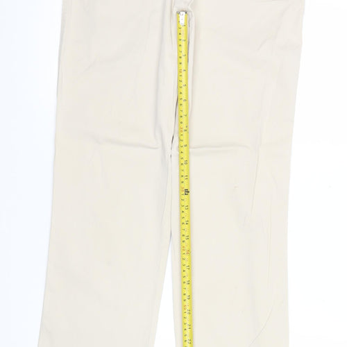 Olmar Women’s Beige Chino Trousers Size 12 Cotton Stretch Straight