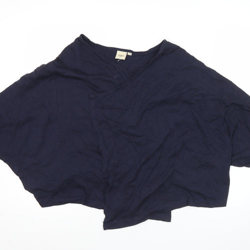 Cotton Traders Womens Navy Blue Tunic Blouse Size 14 Relaxed Fit