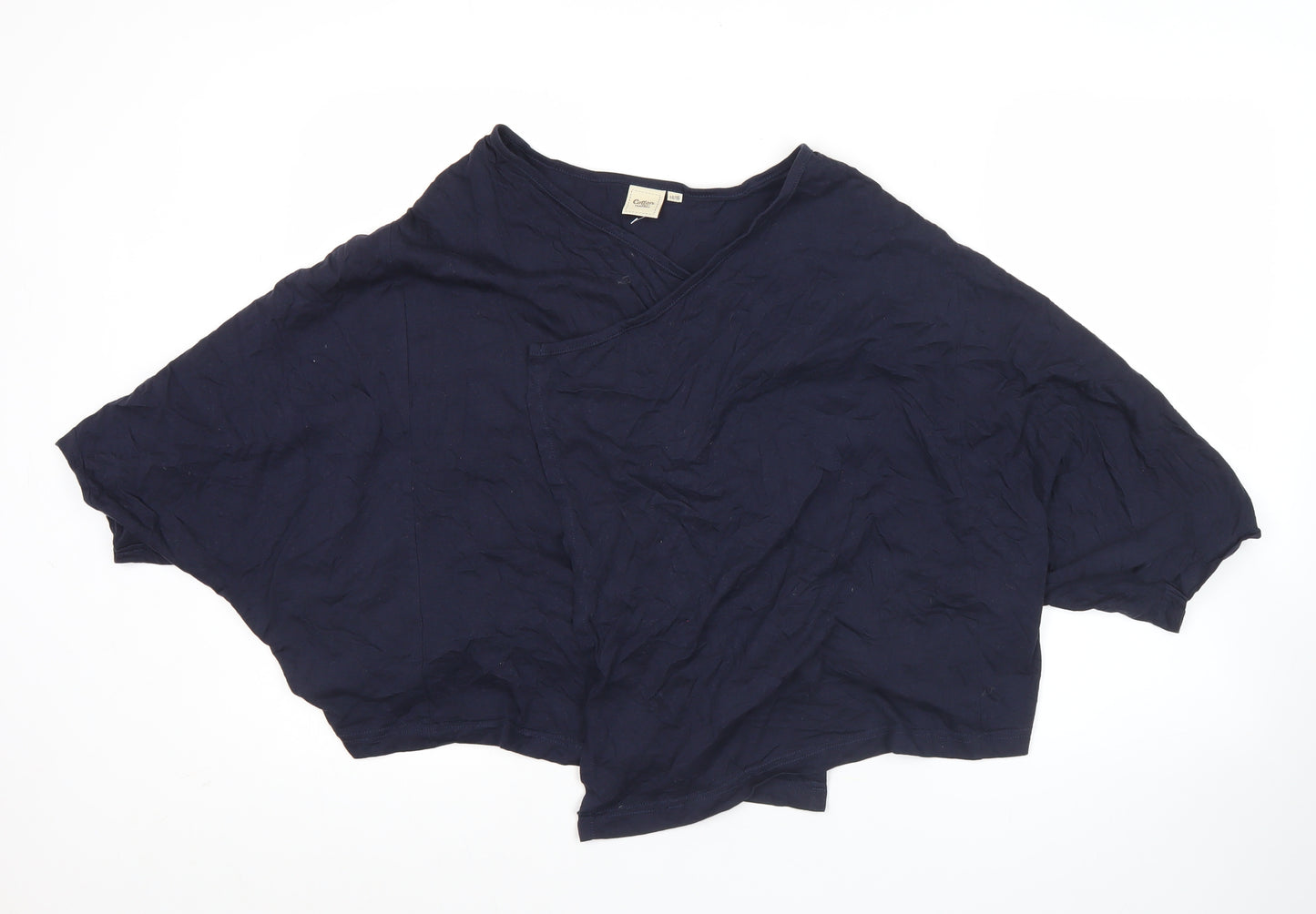 Cotton Traders Womens Navy Blue Tunic Blouse Size 14 Relaxed Fit