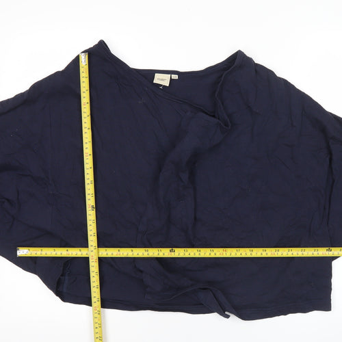 Cotton Traders Womens Navy Blue Tunic Blouse Size 14 Relaxed Fit