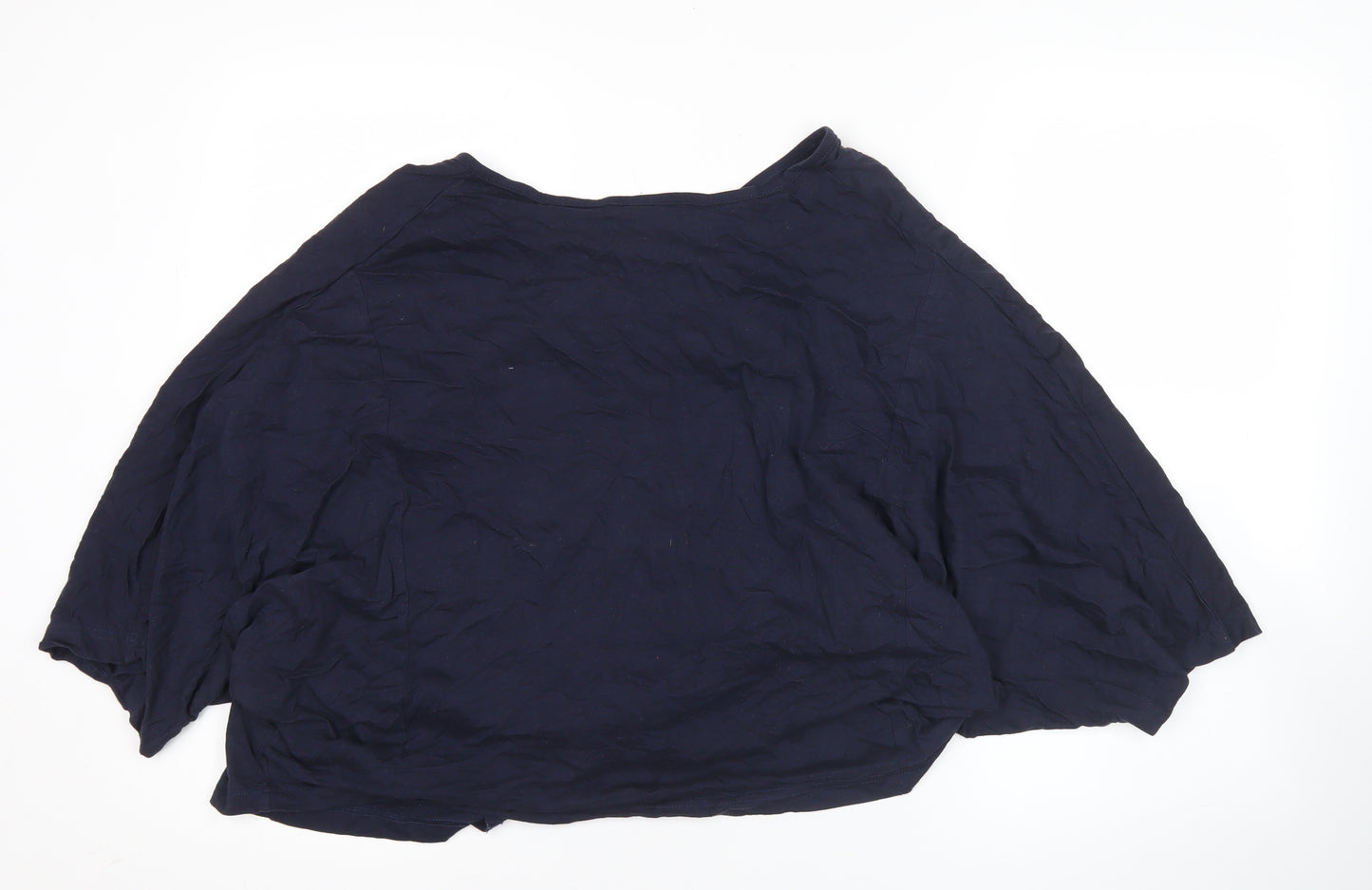 Cotton Traders Womens Navy Blue Tunic Blouse Size 14 Relaxed Fit