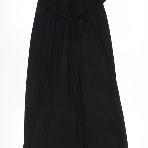 Boohoo Women’s Black Maxi Dress M/L Halter Lace Cocktail Evening