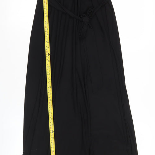 Boohoo Women’s Black Maxi Dress M/L Halter Lace Cocktail Evening