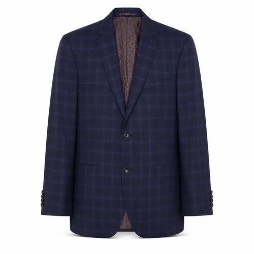 Next Signature Men's Blue Check Slim Fit Wool Suit Jacket 40R