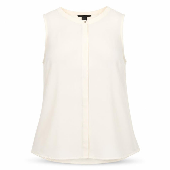 Forever 21 Womens Ivory Sleeveless Blouse Size S Workwear Top